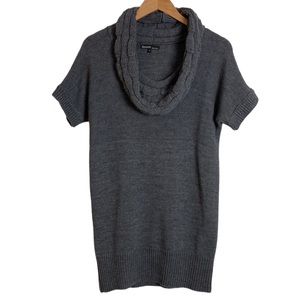 Berretti Gray Wool Blend Cowl Neck Tunic